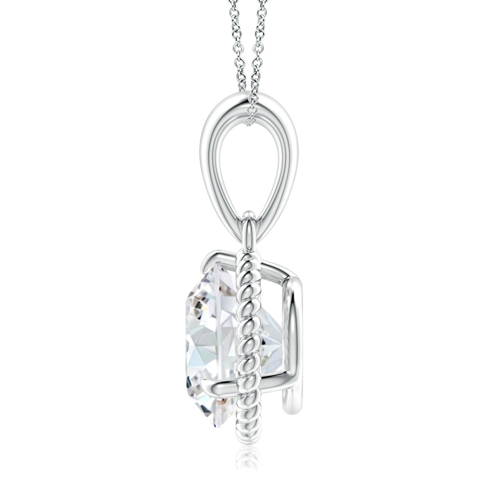 9.2mm FGVS Lab-Grown Rope-Framed Claw-Set Diamond Solitaire Pendant in P950 Platinum side 199