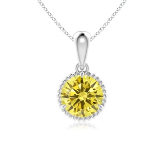 Round Fancy Intense, VS Lab Grown Yellow Diamond