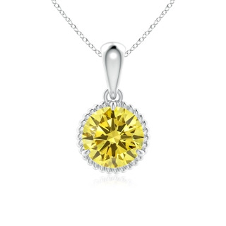 Round Fancy Intense, VS Lab Grown Yellow Diamond