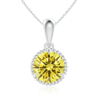 Round Fancy Intense, VS Lab Grown Yellow Diamond