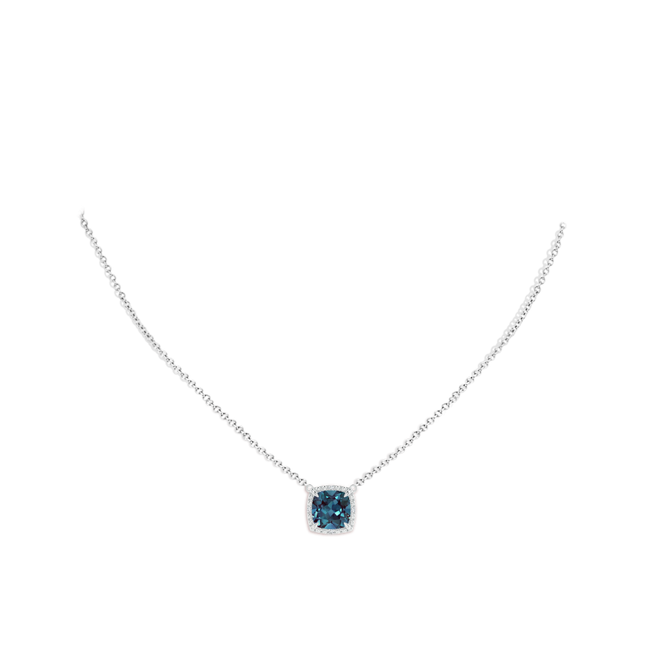 9mm Labgrown Claw-Set Lab-Grown Alexandrite Beaded Halo Necklace in P950 Platinum pen