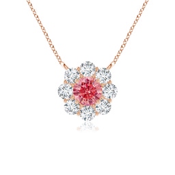 Fashion Rose Gold Lab Grown Pink Diamond Necklaces & Pendants