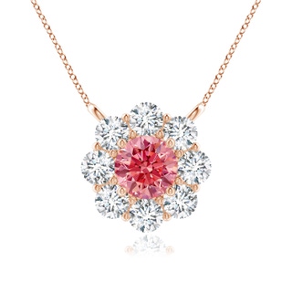 Round Fancy Intense, VS Lab Grown Pink Diamond