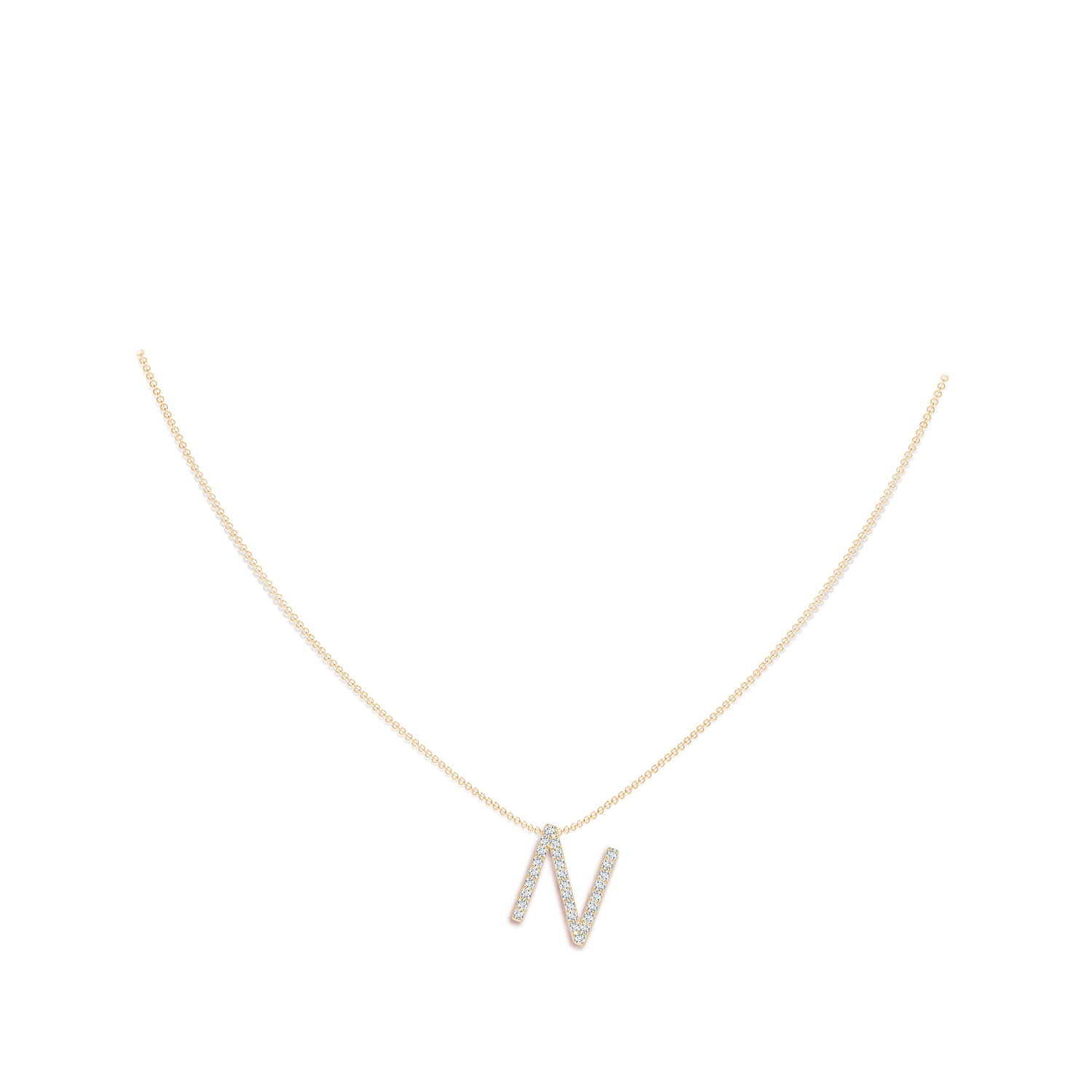 Men's Capital 'S' Octagon Medallion Initial Pendant With Chain