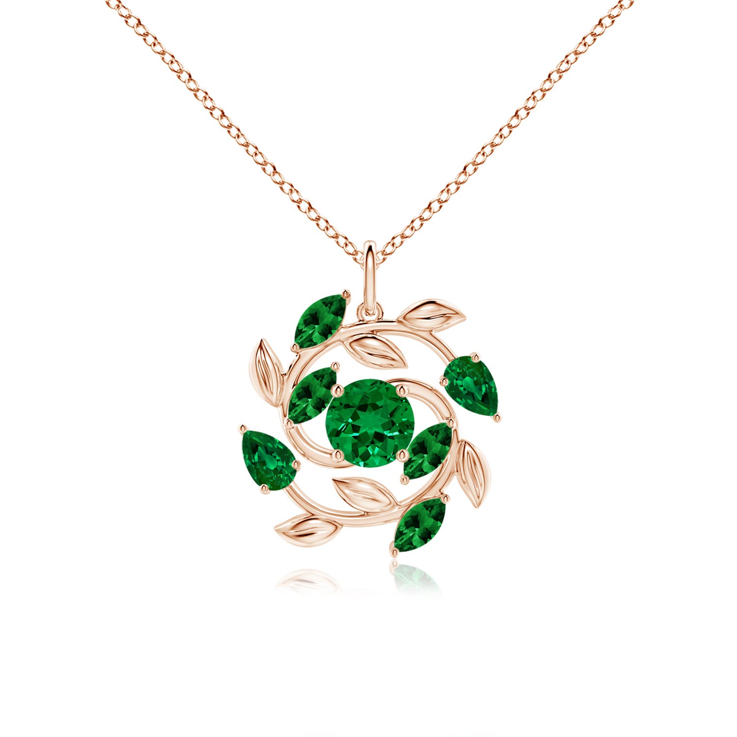 Premium - Lab-Grown Emerald / 1.67 CT / 18 KT Rose Gold