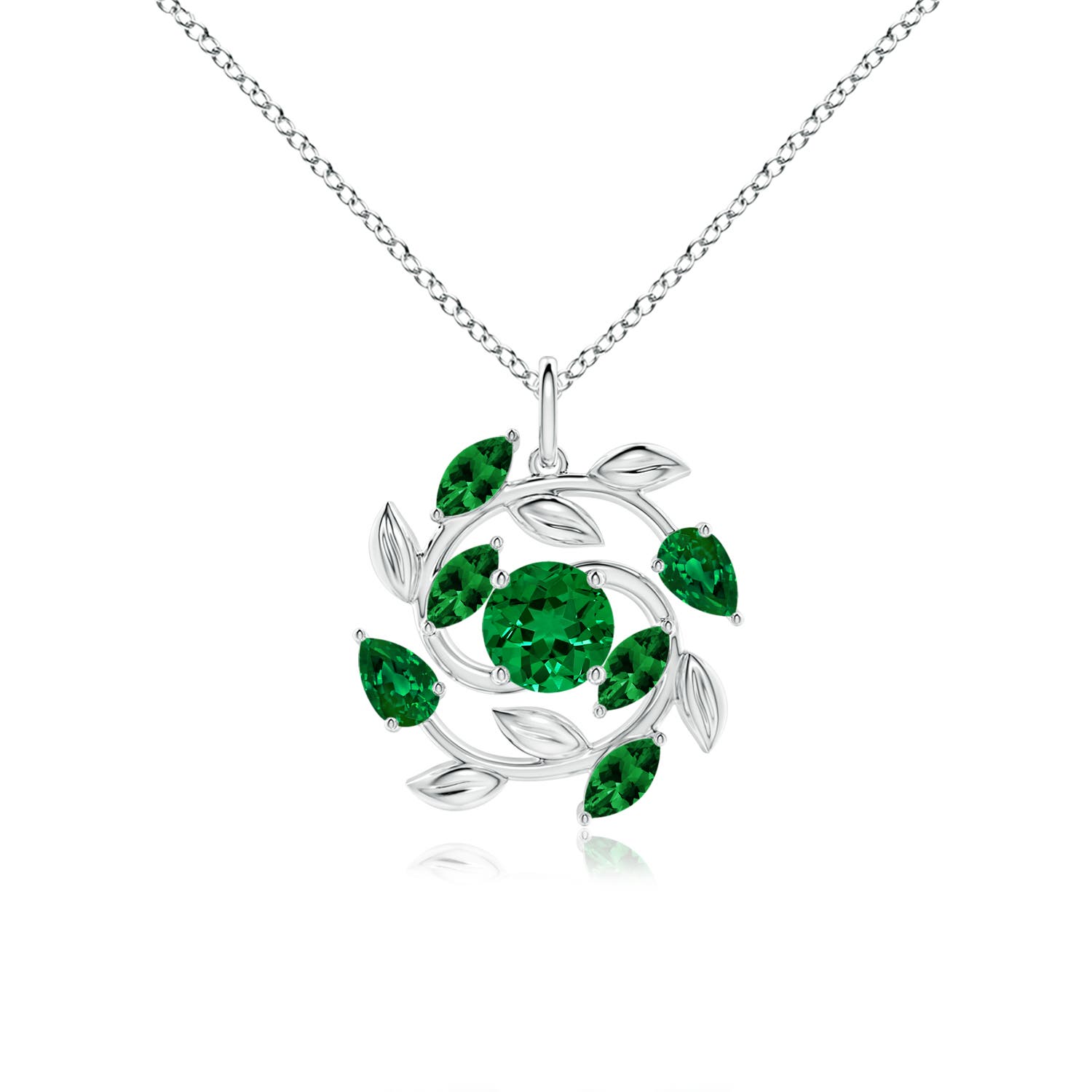 Premium - Lab-Grown Emerald / 1.67 CT / 18 KT White Gold