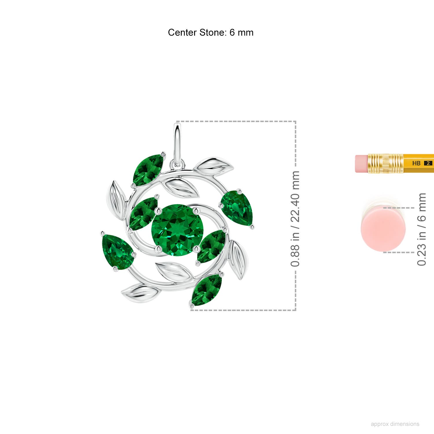 Premium - Lab-Grown Emerald / 1.67 CT / 18 KT White Gold