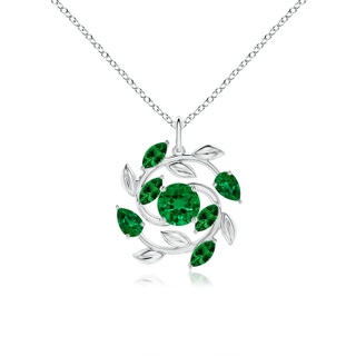 Round Lab-Grown Lab Grown Emerald