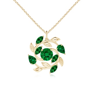 Round Lab-Grown Lab Grown Emerald