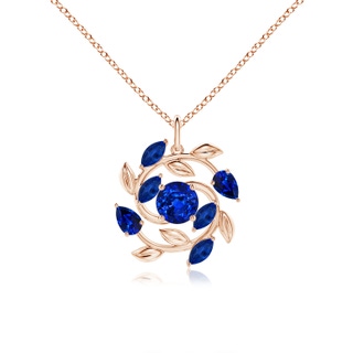 Round Lab-Grown Lab Grown Blue Sapphire