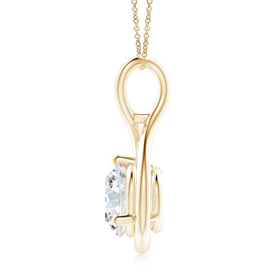 9.1mm FGVS Lab-Grown Solitaire Round Diamond Infinity Twist Pendant in Yellow Gold side 199