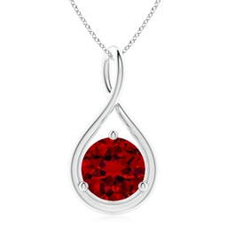 Fashion Platinum Lab Grown Ruby Necklaces & Pendants