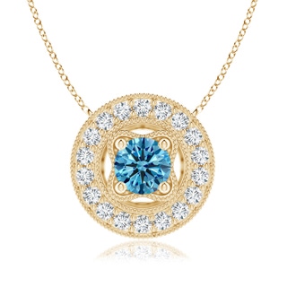 Round Fancy Intense, VS Lab Grown Blue Diamond