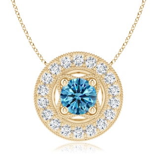 Round Fancy Intense, VS Lab Grown Blue Diamond