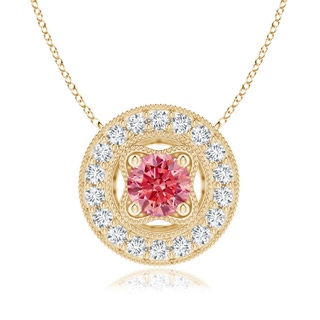 Round Fancy Intense, VS Lab Grown Pink Diamond