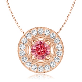 Round Fancy Intense, VS Lab Grown Pink Diamond