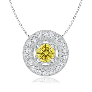 Round Fancy Intense, VS Lab Grown Yellow Diamond