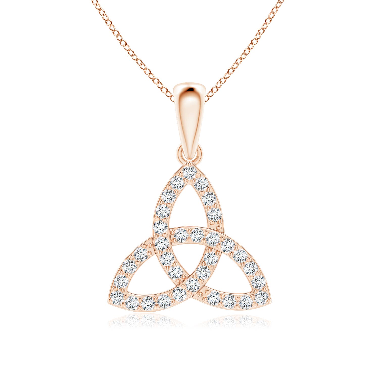 Image Representation of the Rose Gold Lab Grown Diamond Necklaces & Pendants