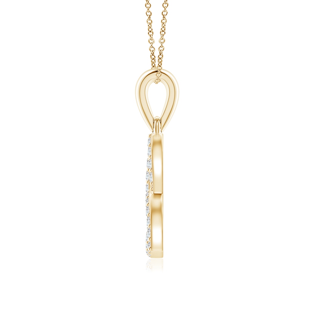 1.9mm FGVS Lab-Grown Celtic Trinity Knot Diamond Pendant in Yellow Gold - side 199