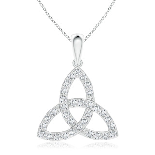 2.4mm FGVS Lab-Grown Celtic Trinity Knot Diamond Pendant in P950 Platinum