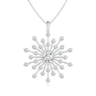 5.6mm FGVS Lab-Grown Prong-Set Diamond Sunburst Pendant in P950 Platinum