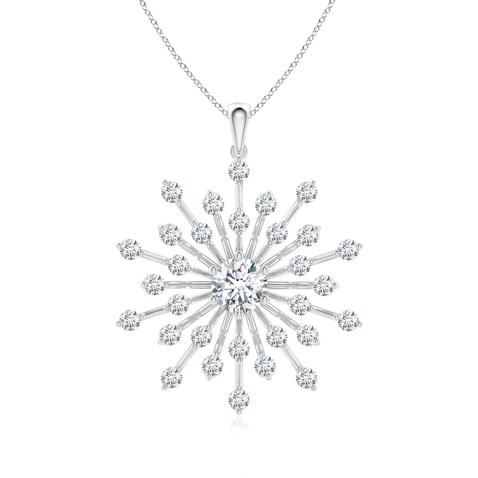 5.6mm FGVS Lab-Grown Prong-Set Diamond Sunburst Pendant in P950 Platinum 