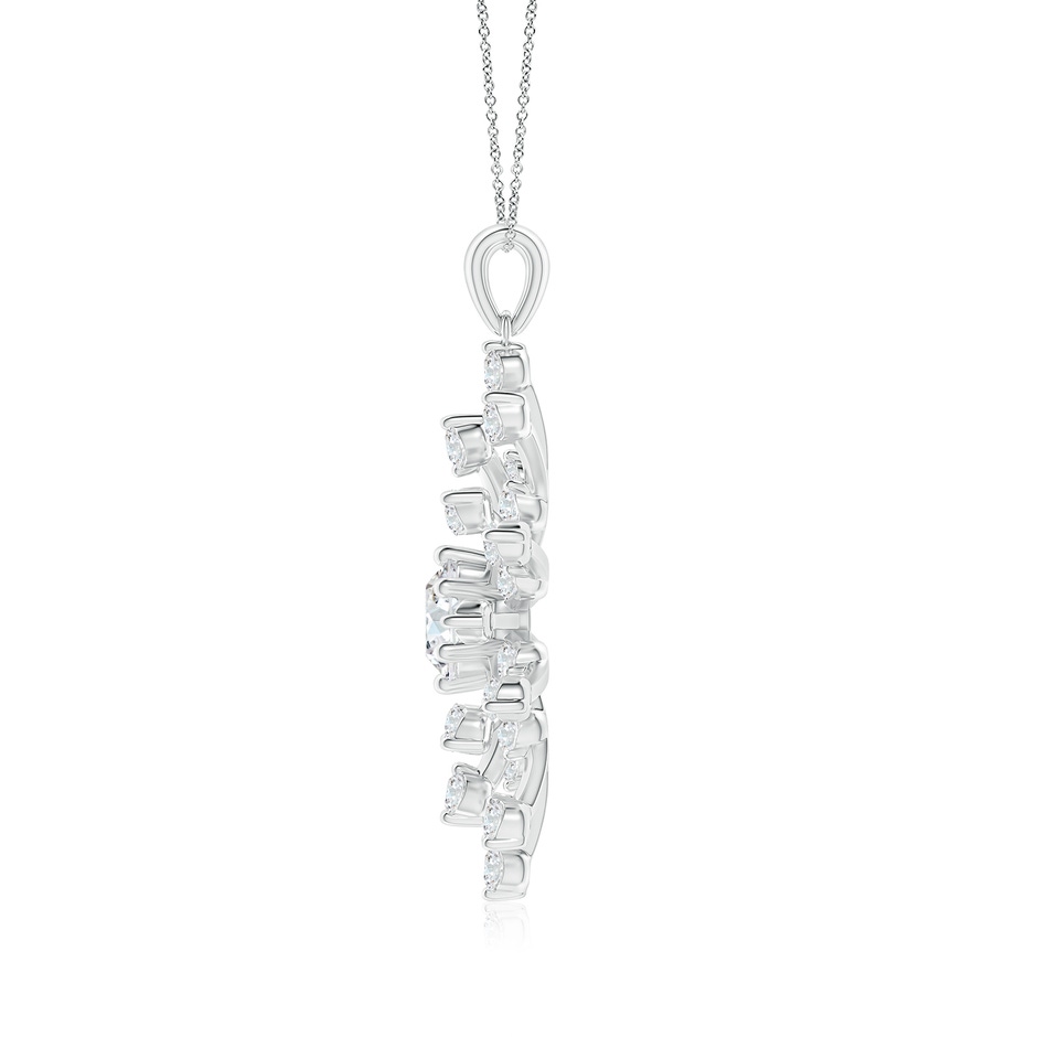5.6mm FGVS Lab-Grown Prong-Set Diamond Sunburst Pendant in P950 Platinum side 199
