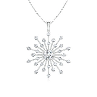 5mm FGVS Lab-Grown Prong-Set Diamond Sunburst Pendant in P950 Platinum