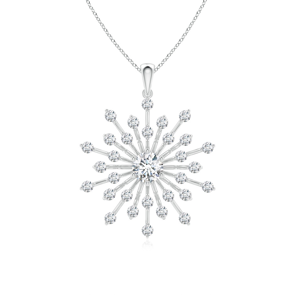5mm FGVS Lab-Grown Prong-Set Diamond Sunburst Pendant in P950 Platinum 