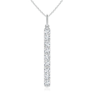 3.1mm FGVS Lab-Grown Prong-Set Diamond Vertical Bar Pendant in P950 Platinum