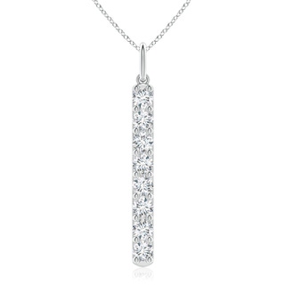 3.75mm FGVS Lab-Grown Prong-Set Diamond Vertical Bar Pendant in P950 Platinum