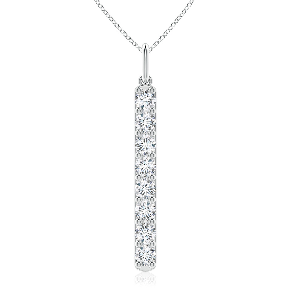 3.75mm FGVS Lab-Grown Prong-Set Diamond Vertical Bar Pendant in White Gold 