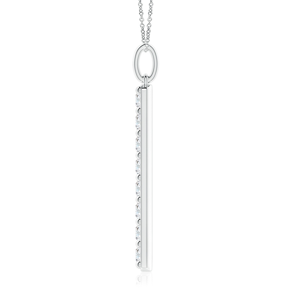3.75mm FGVS Lab-Grown Prong-Set Diamond Vertical Bar Pendant in White Gold side 199
