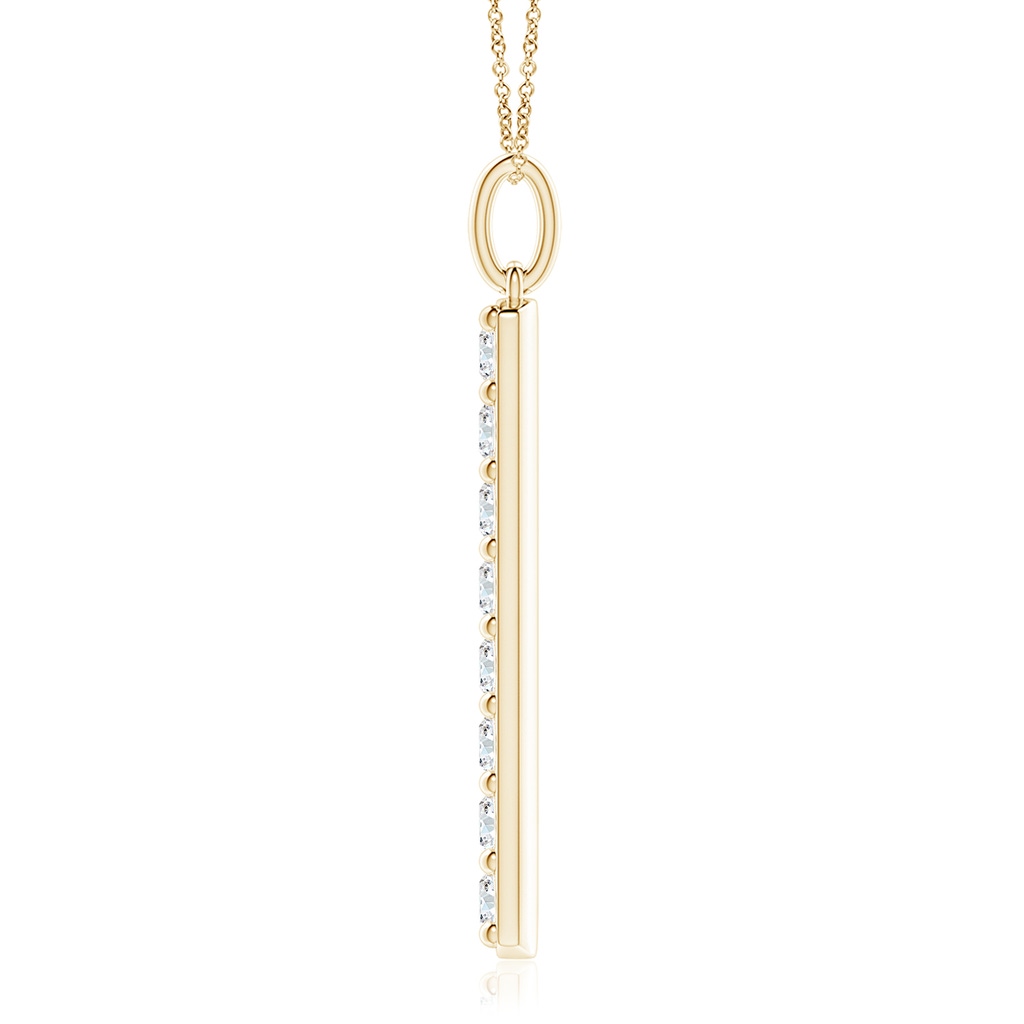 3.75mm FGVS Lab-Grown Prong-Set Diamond Vertical Bar Pendant in Yellow Gold - side 199