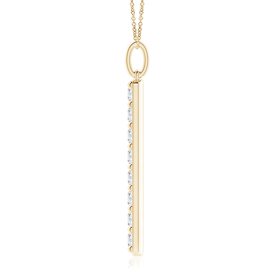 3.75mm FGVS Lab-Grown Prong-Set Diamond Vertical Bar Pendant in Yellow Gold side 199