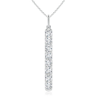 4.1mm FGVS Lab-Grown Prong-Set Diamond Vertical Bar Pendant in P950 Platinum