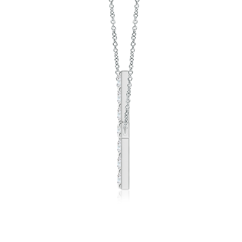 2.45mm FGVS Lab-Grown Prong-Set Diamond Horizontal Cross Pendant in White Gold - side 199