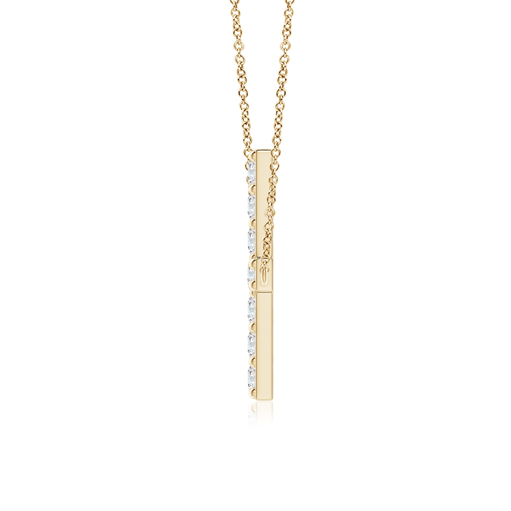 2.45mm FGVS Lab-Grown Prong-Set Diamond Horizontal Cross Pendant in Yellow Gold - side 199