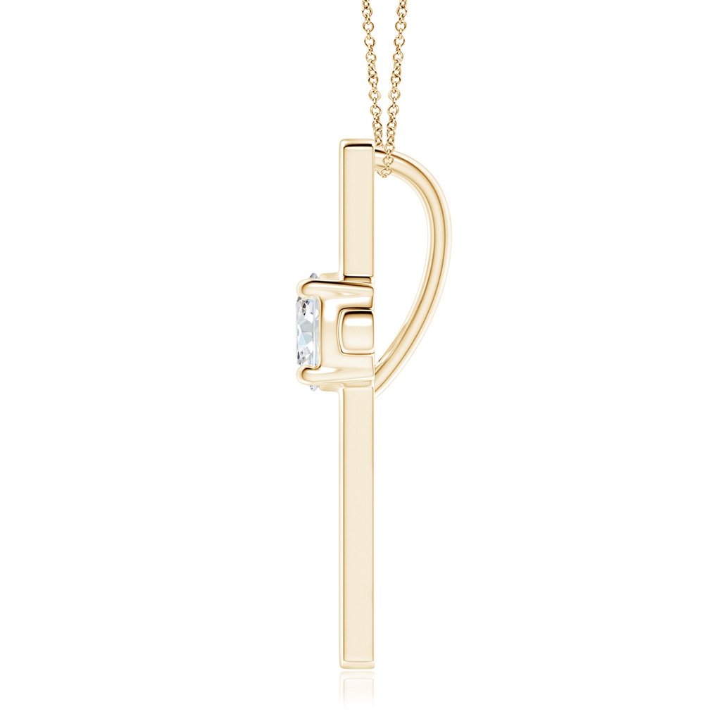 5.9mm FGVS Lab-Grown Diamond Solitaire Cross Pendant in Yellow Gold - side 199