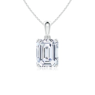 11x8.5mm FGVS Lab-Grown Emerald-Cut Diamond Solitaire Pendant in P950 Platinum