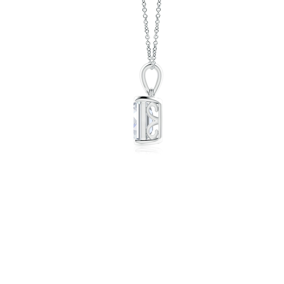 6x4mm FGVS Lab-Grown Emerald-Cut Diamond Solitaire Pendant in White Gold side 199