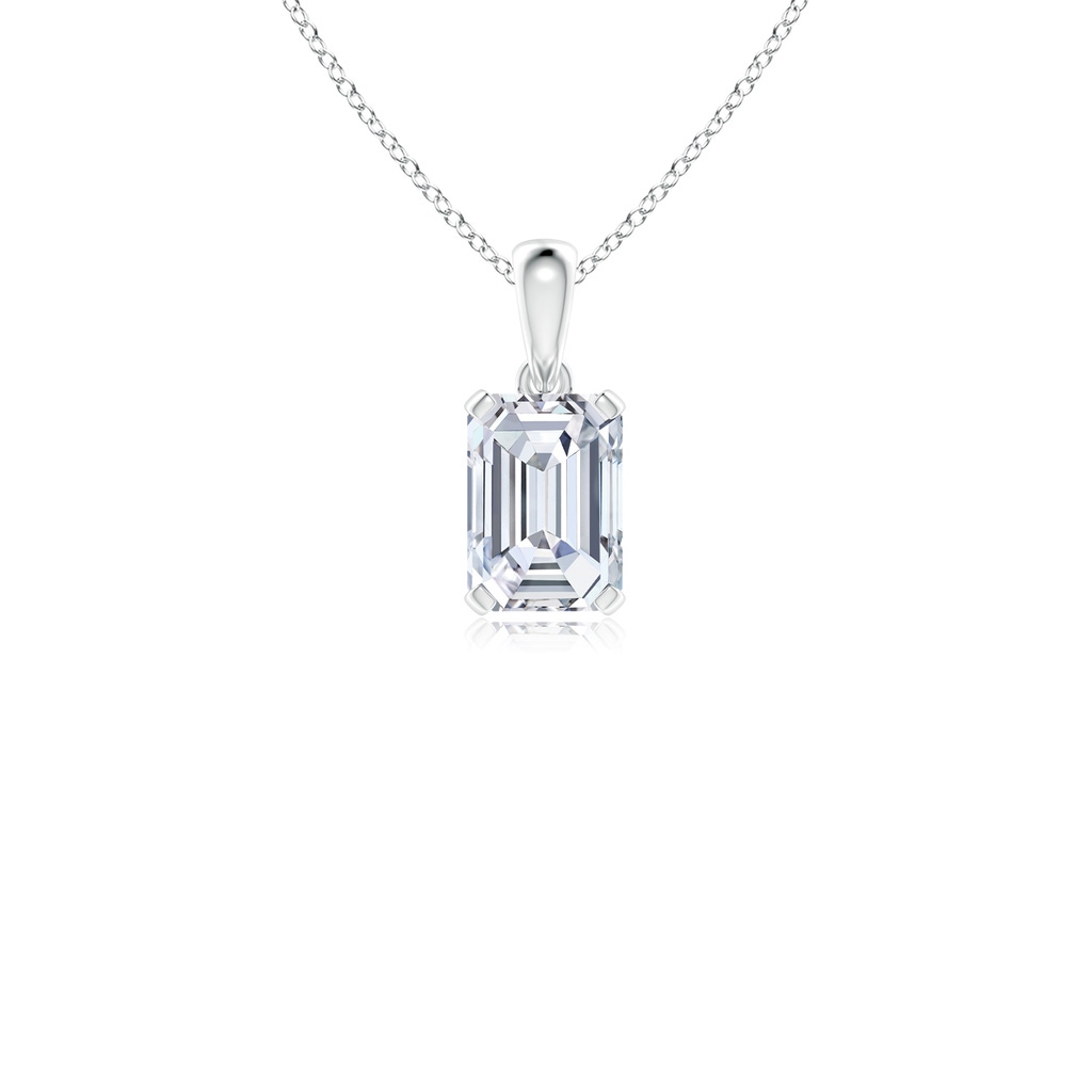 7x5mm FGVS Lab-Grown Emerald-Cut Diamond Solitaire Pendant in P950 Platinum