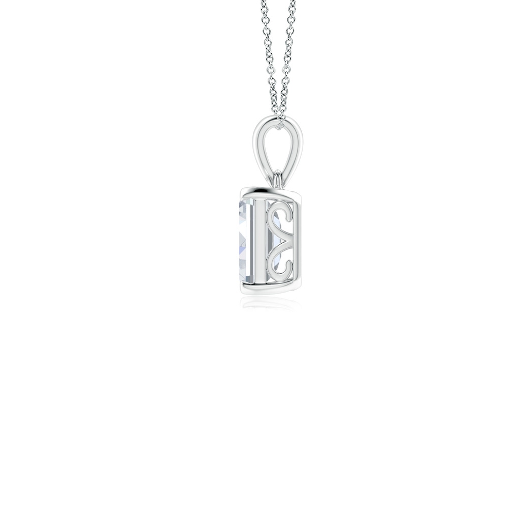 7x5mm FGVS Lab-Grown Emerald-Cut Diamond Solitaire Pendant in P950 Platinum - side 199