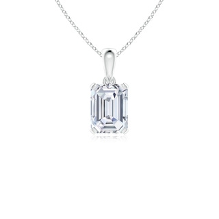 8x6mm FGVS Lab-Grown Emerald-Cut Diamond Solitaire Pendant in P950 Platinum