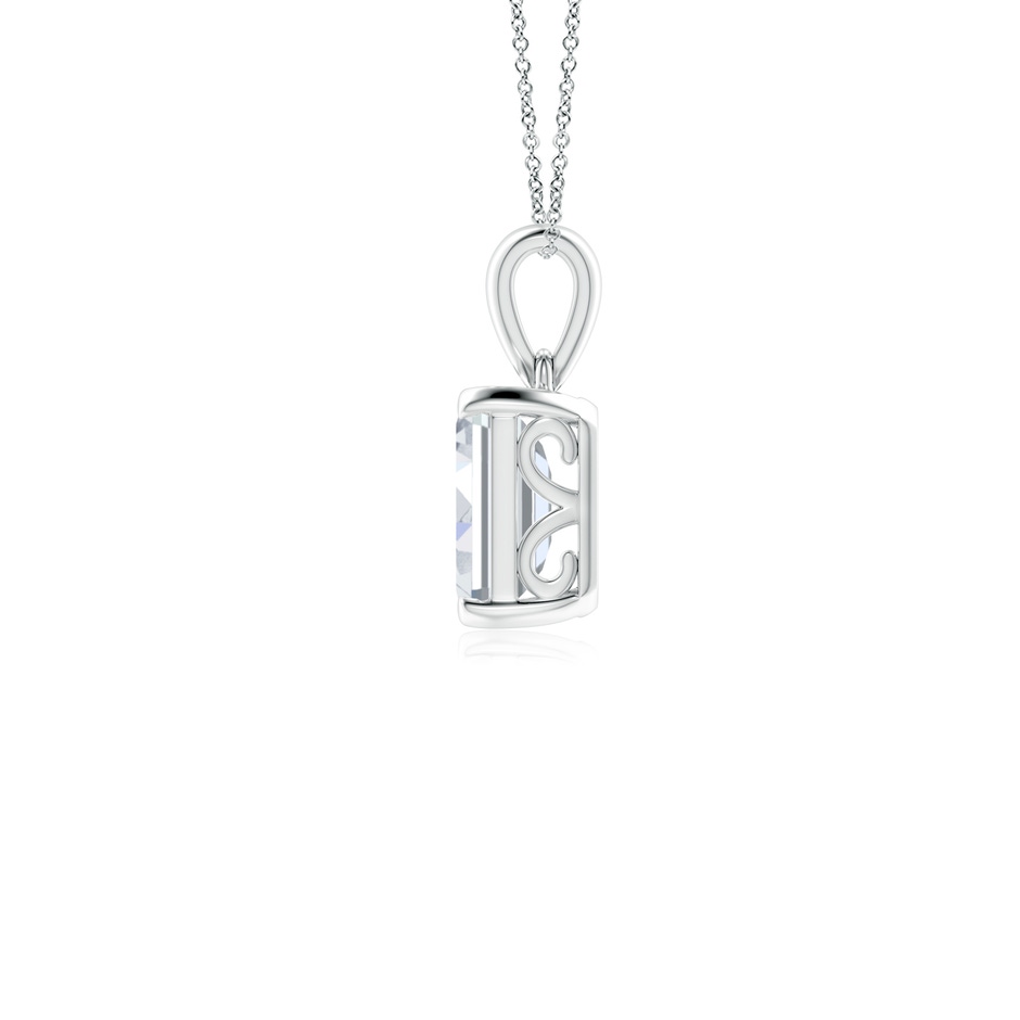 8x6mm FGVS Lab-Grown Emerald-Cut Diamond Solitaire Pendant in White Gold side 199
