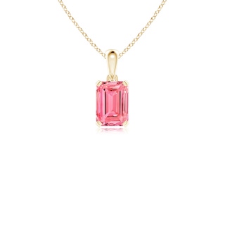 Emerald Cut Fancy Intense, VS Lab Grown Pink Diamond