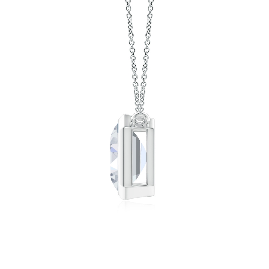 11x8.5mm FGVS Lab-Grown East-West Bezel-Set Emerald-Cut Diamond Pendant in P950 Platinum side 199