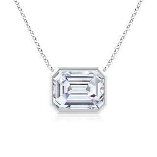 8x6mm FGVS Lab-Grown East-West Bezel-Set Emerald-Cut Diamond Pendant in P950 Platinum