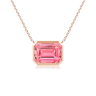 Emerald Cut Fancy Intense, VS Lab Grown Pink Diamond