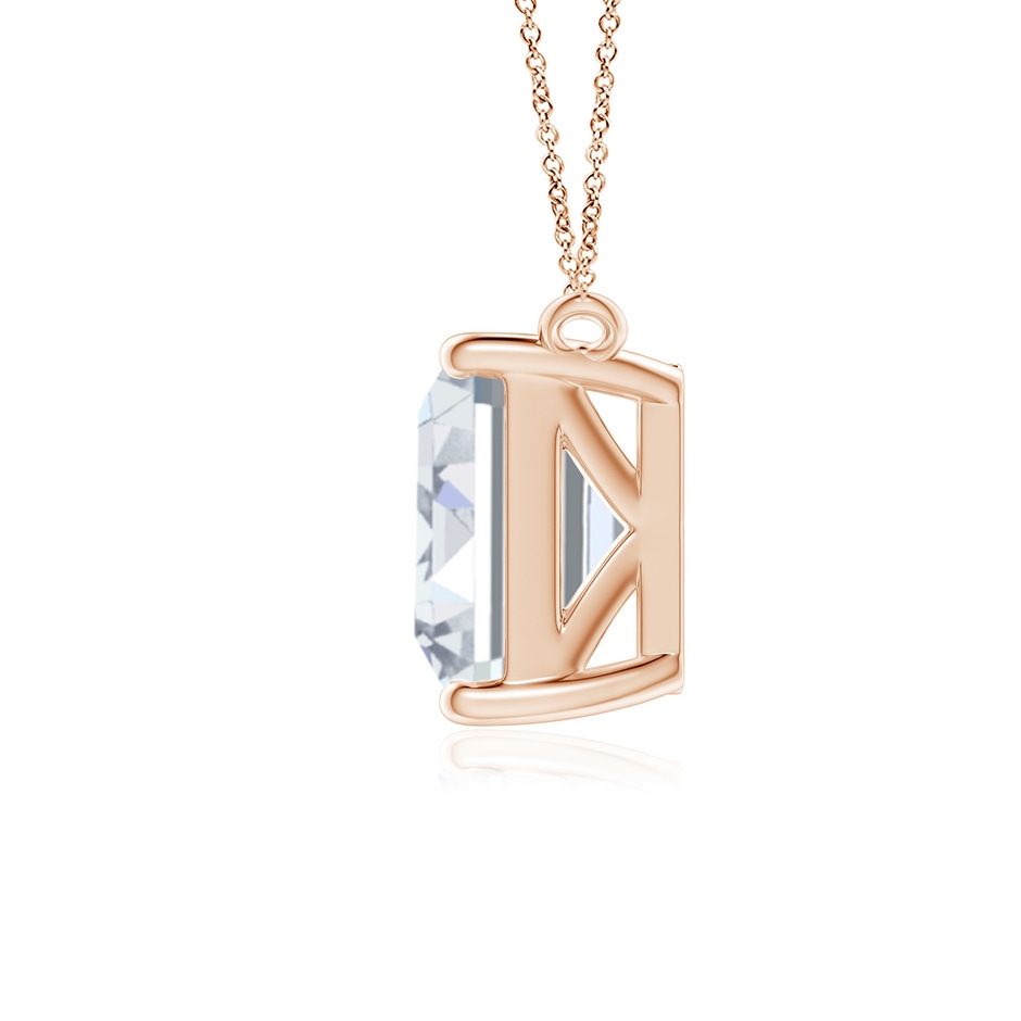 10x7mm FGVS East-West Emerald-Cut Lab-Grown Diamond Solitaire Pendant in Rose Gold side 199